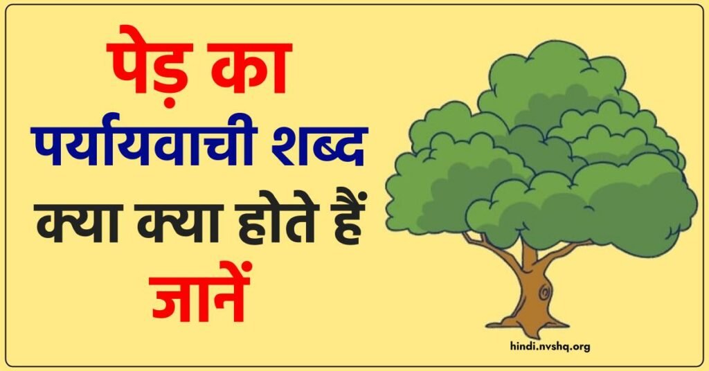 Ped Ka Paryayvachi Shab के साथ अंग्रेजी सायनोनिम्स 3 Ped Ka Paryayvachi Shab के साथ अंग्रेजी सायनोनिम्स