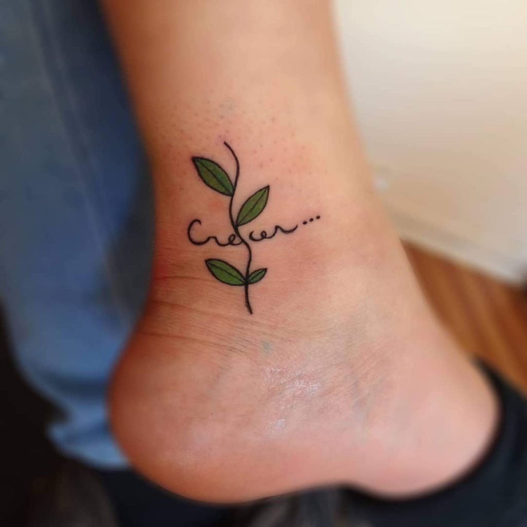 101 Most Popular Tattoo Designs and Their Meanings 6 A tiny sapling with a name