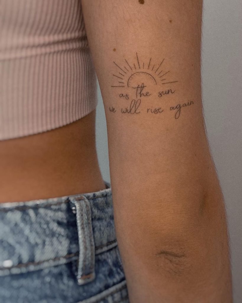 101 Most Popular Tattoo Designs and Their Meanings 19 As the sun we will rise again