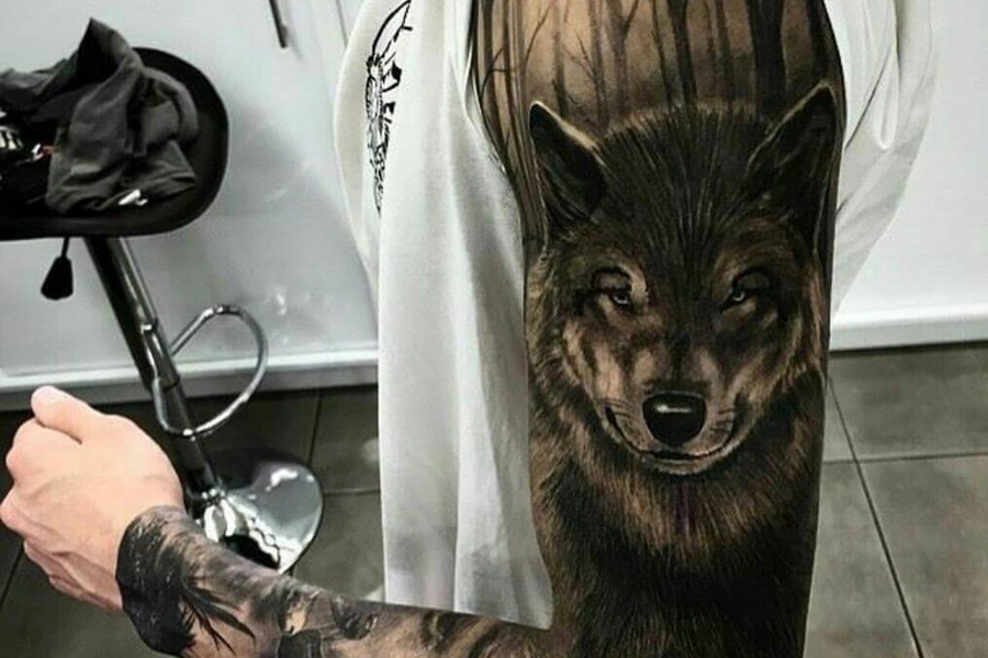 101 Most Popular Tattoo Designs and Their Meanings 36 Wolf-Tattoo unique design