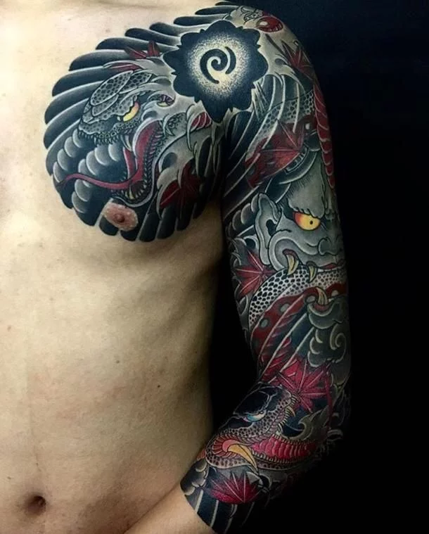 101 Most Popular Tattoo Designs and Their Meanings 46 intricate dragon sleeve design tattoo