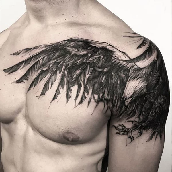 101 Most Popular Tattoo Designs and Their Meanings 48 the black and white eagle in flight
