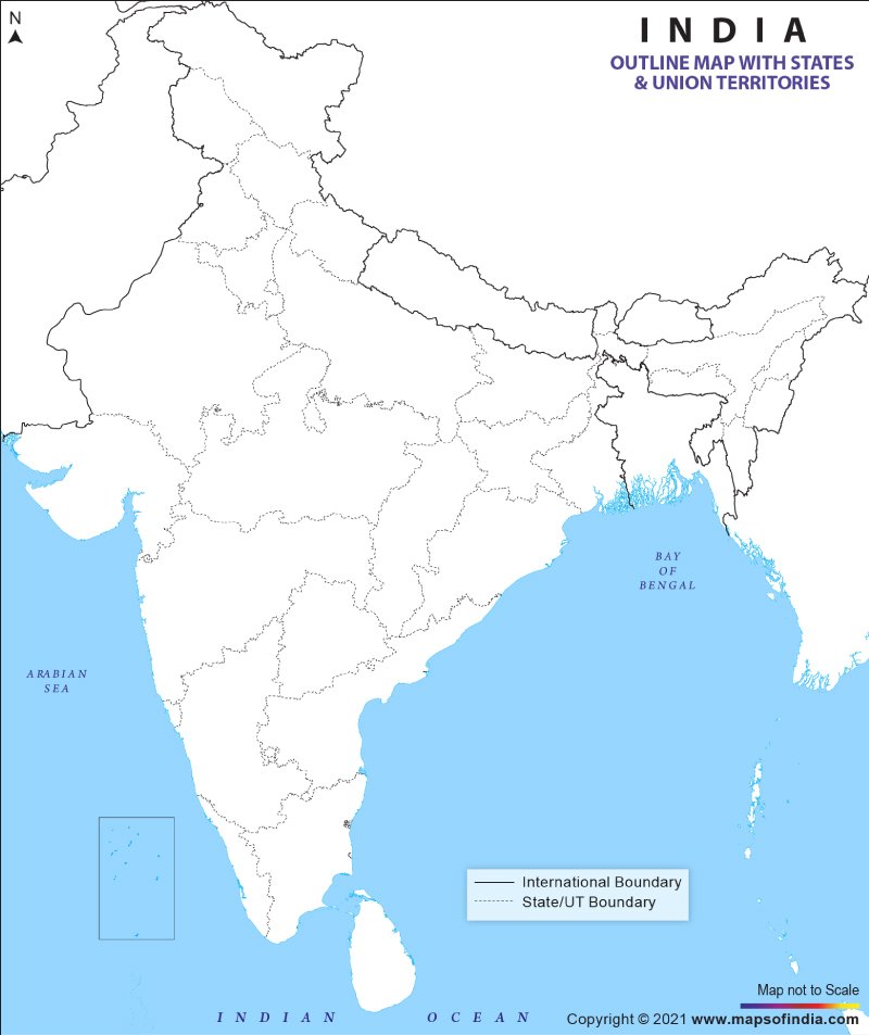 भारत का नक्शा डाउनलोड करें | Download Blank Map of India (High Quality) 4 india-political-map